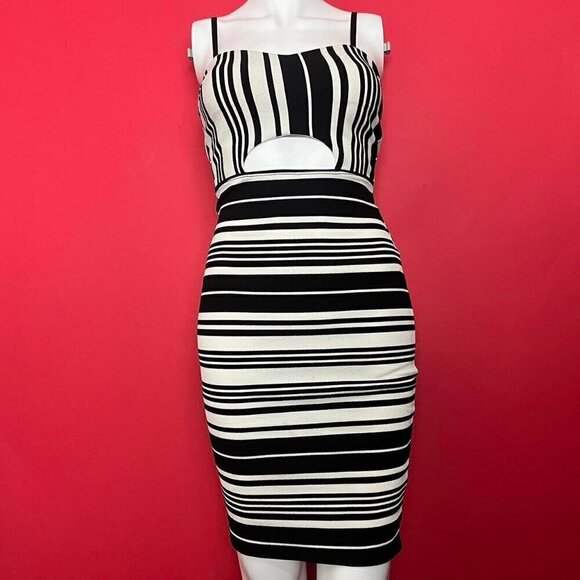 Charlotte Russe Dresses & Skirts - Charlotte Russe / Black and white bodycon mini dress 🖤🤍​​​​​​​​